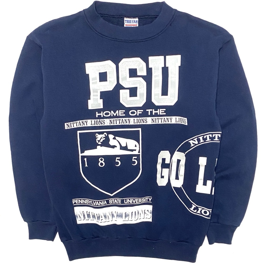 Vintage Penn State Nittany Lions All Over Print Crewneck Sweatshirt Jumper USA M